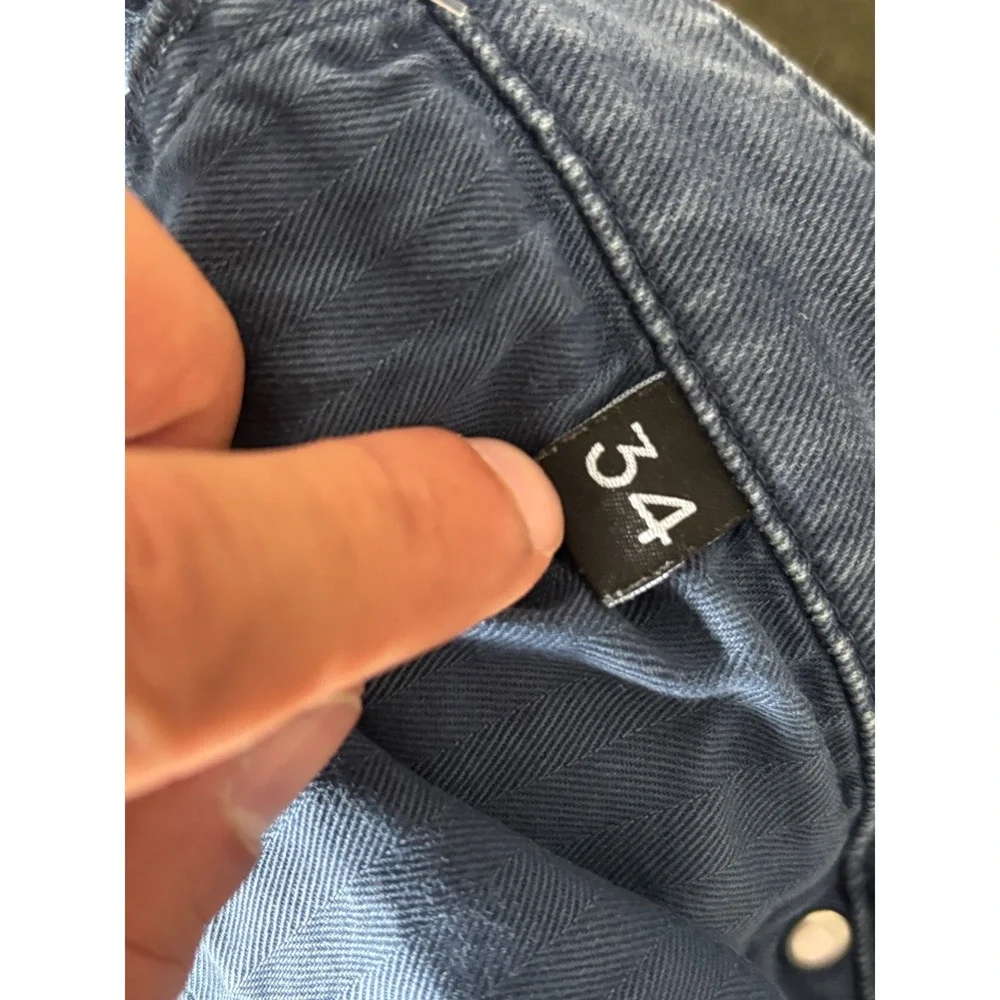 Teleria Zed Chicago 19 A Mens Blue Grey Italian Jeans Pants 34 Made in Italy
